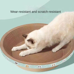 Oval Shaped Cat Scratching Board Bed Nest Durable & Wear Resistant