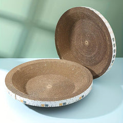 Cat Scratcher Cardboard Bowl Shape Scratch Pad Lounge Bed