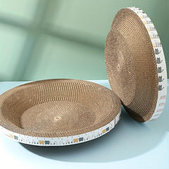 Cat Scratcher Cardboard Bowl Shape Scratch Pad Lounge Bed