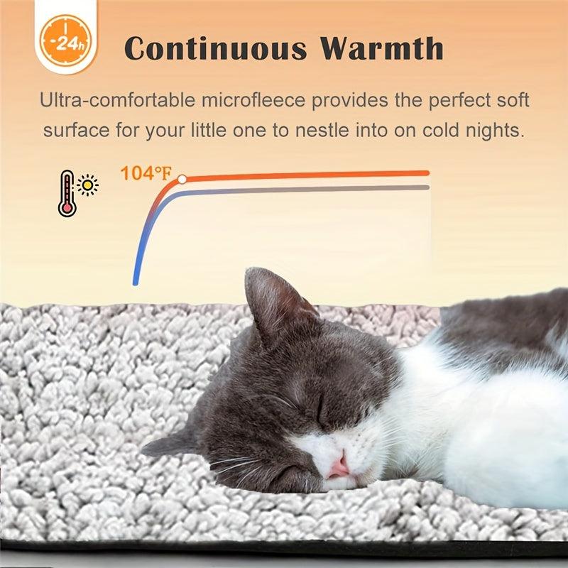 Self Heating Dog Cat Bed Warm Thermal Pet Pad Indoor Outdoor Pets