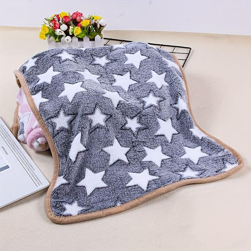 Cozy Cartoon Bear Pet Blanket for Indoor Sleeping