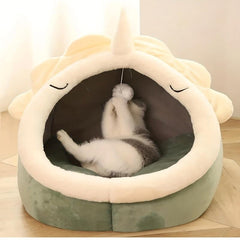 Soft Cat Bed for Kittens & Small Dogs Washable Lounger Cushion