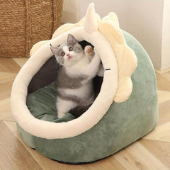 Soft Cat Bed for Kittens & Small Dogs Washable Lounger Cushion