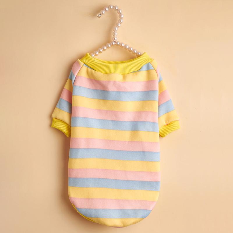 Striped Pet T Shirt for Small and Medium Pets - Winter Warmth and Style