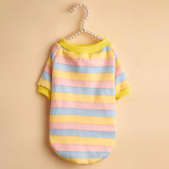 Striped Pet T Shirt for Small and Medium Pets - Winter Warmth and Style