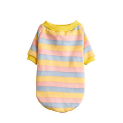 Striped Pet T Shirt for Small and Medium Pets - Winter Warmth and Style
