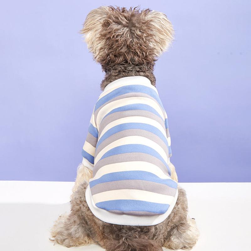 Striped Pet T Shirt for Small and Medium Pets - Winter Warmth and Style