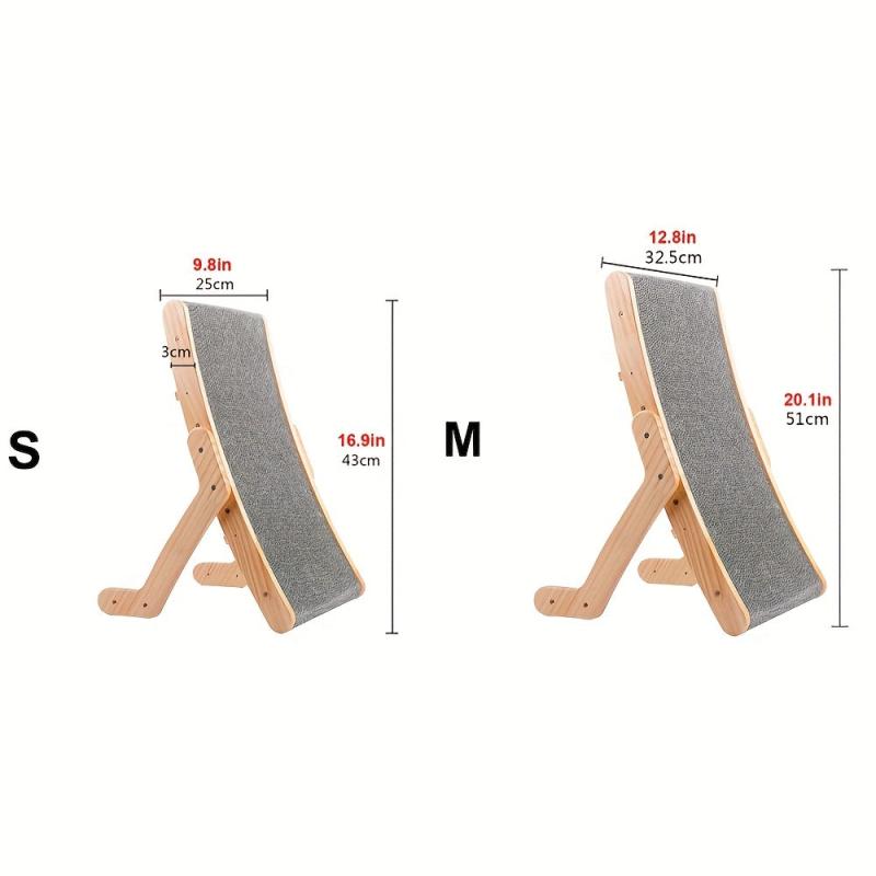 Cat Scratch Board Solid Wood Cat Bed Vertical Cat Scratcher