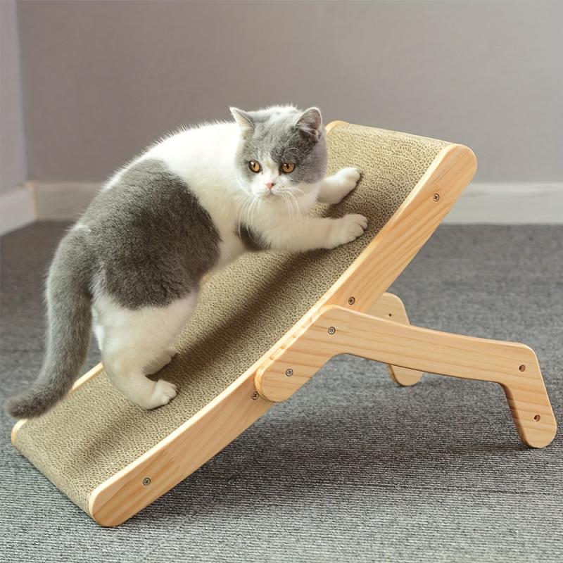 Cat Scratch Board Solid Wood Cat Bed Vertical Cat Scratcher