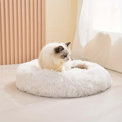 Washable Indoor Cat Bed Soft Plush Pet Mat Waterproof Bottom