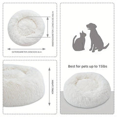 Washable Indoor Cat Bed Soft Plush Pet Mat Waterproof Bottom