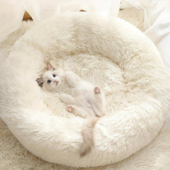 Washable Indoor Cat Bed Soft Plush Pet Mat Waterproof Bottom