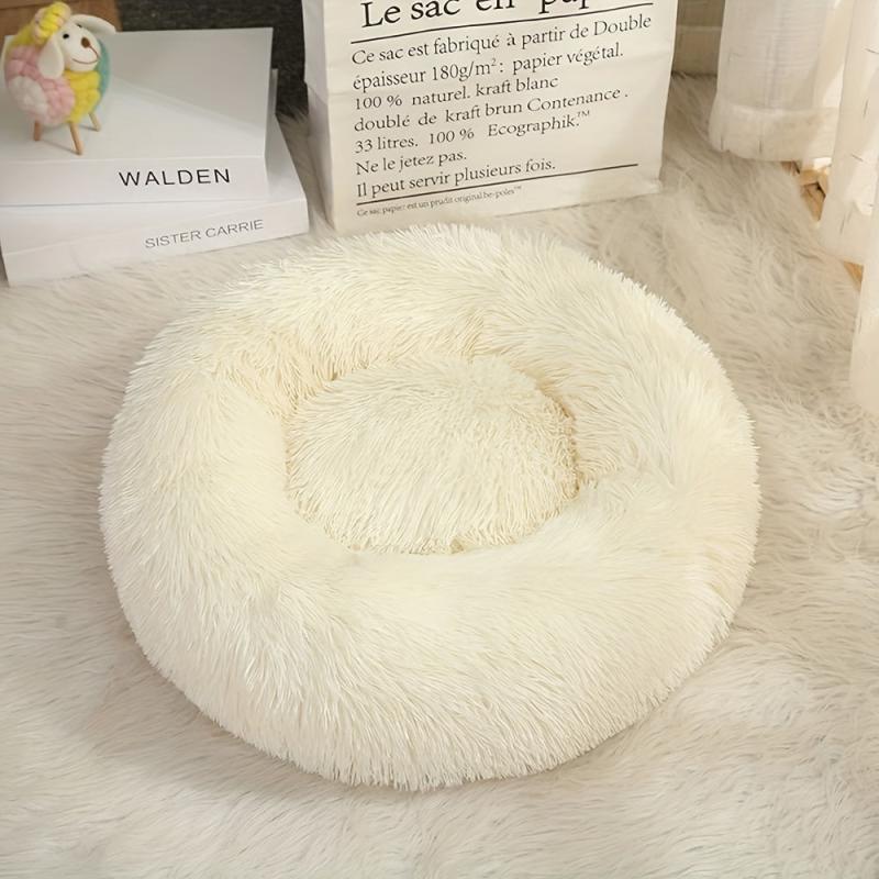 Washable Indoor Cat Bed Soft Plush Pet Mat Waterproof Bottom