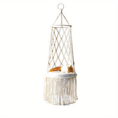Handwoven Cat Nest Hammock Basket for Small Dog and Cat Hanging Cat Hammock Bed