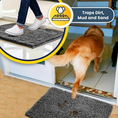 Absorbent Microfiber Pet Bath Rug Non-slip Washable Floor Mat