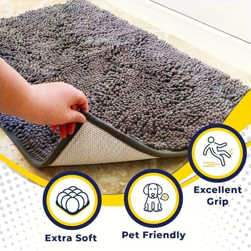 Absorbent Microfiber Pet Bath Rug Non-slip Washable Floor Mat