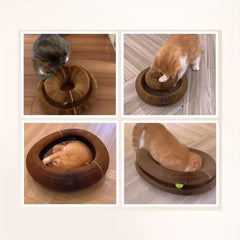 Interactive Cat Scratch Board & Ball Toy - Foldable Scratching Mat