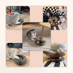 Interactive Cat Scratch Board & Ball Toy - Foldable Scratching Mat