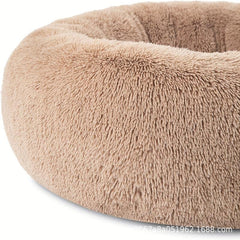 Soft Deep Sleep Plush Round Pet Bed Winter Warm Dog Sleeping Bed