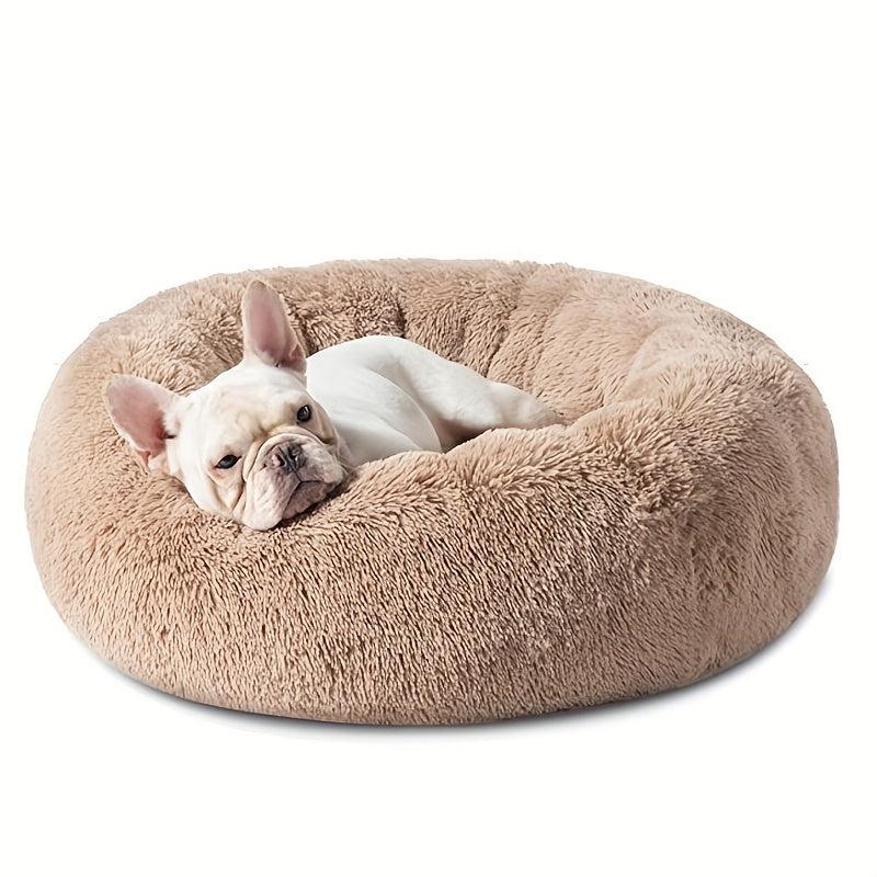 Soft Deep Sleep Plush Round Pet Bed Winter Warm Dog Sleeping Bed