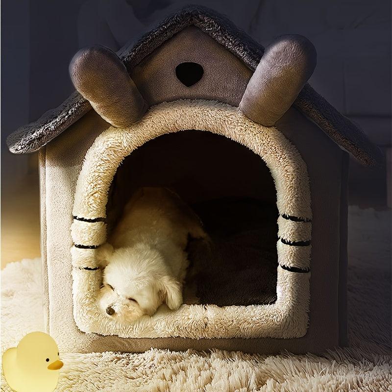 Winter Warm Dog House Cartoon Four Seasons Universal Pet Bed Cat Nest