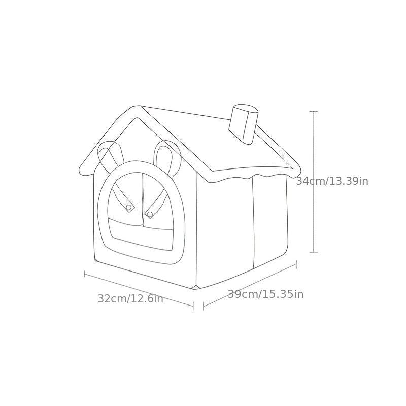 Winter Warm Dog House Cartoon Four Seasons Universal Pet Bed Cat Nest