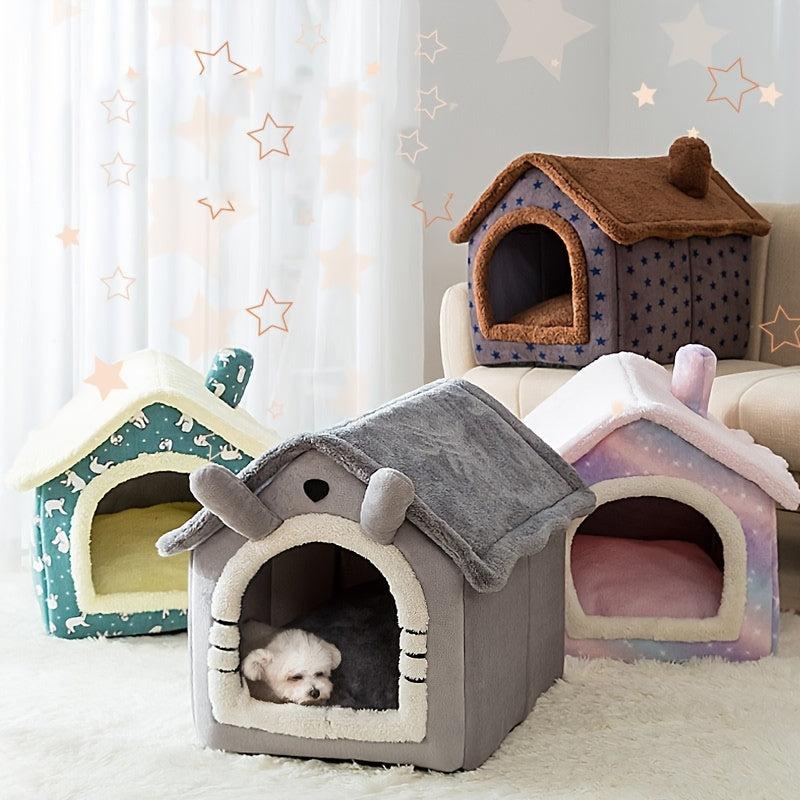 Winter Warm Dog House Cartoon Four Seasons Universal Pet Bed Cat Nest