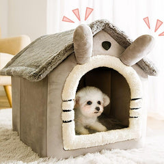 Winter Warm Dog House Cartoon Four Seasons Universal Pet Bed Cat Nest