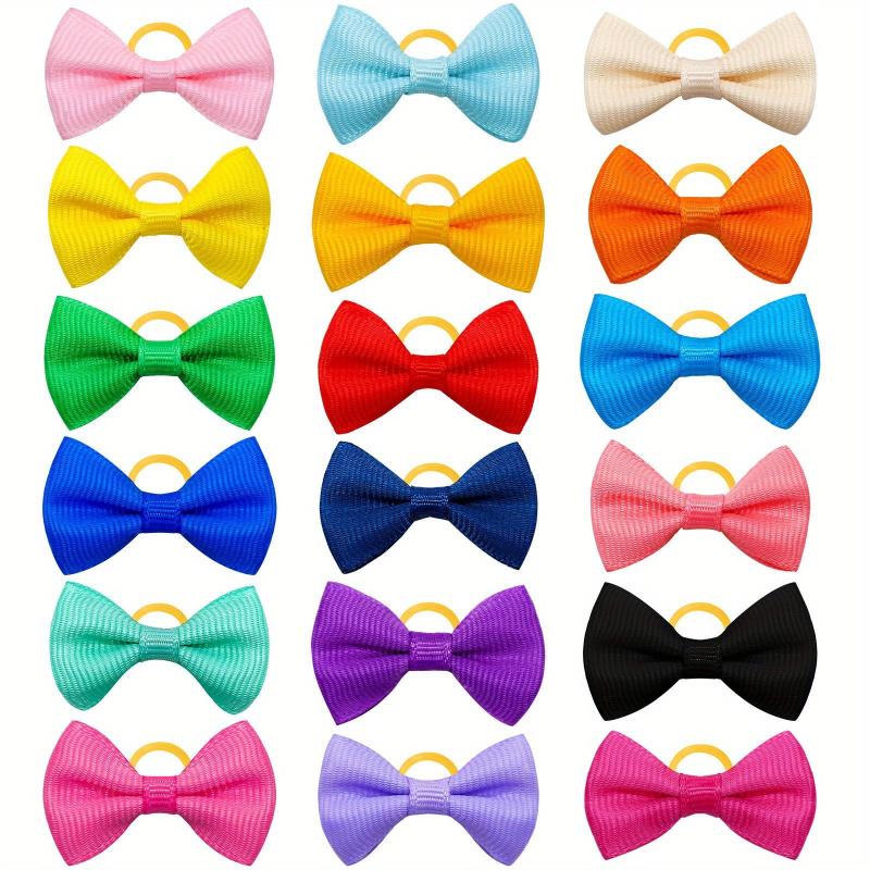 30pcs Pet Hair Accessories Solid Hair Ties for Dogs & Cats