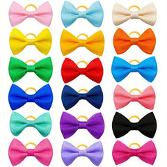 30pcs Pet Hair Accessories Solid Hair Ties for Dogs & Cats