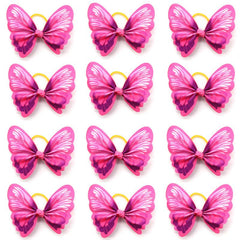 10pcs Elastic Butterfly Decor Rubber Band for Dogs