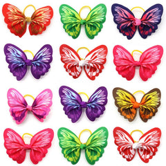 10pcs Elastic Butterfly Decor Rubber Band for Dogs