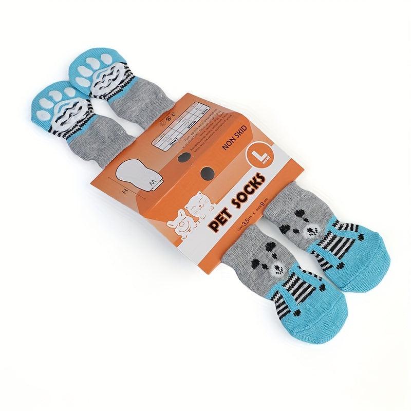 Non Slip Cartoon Cat Socks for Indoor & Outdoor Pet Wear