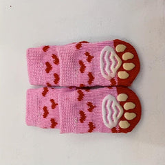 Non Slip Cartoon Cat Socks for Indoor & Outdoor Pet Wear