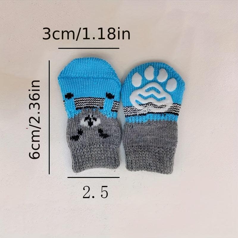 Non Slip Cartoon Cat Socks for Indoor & Outdoor Pet Wear