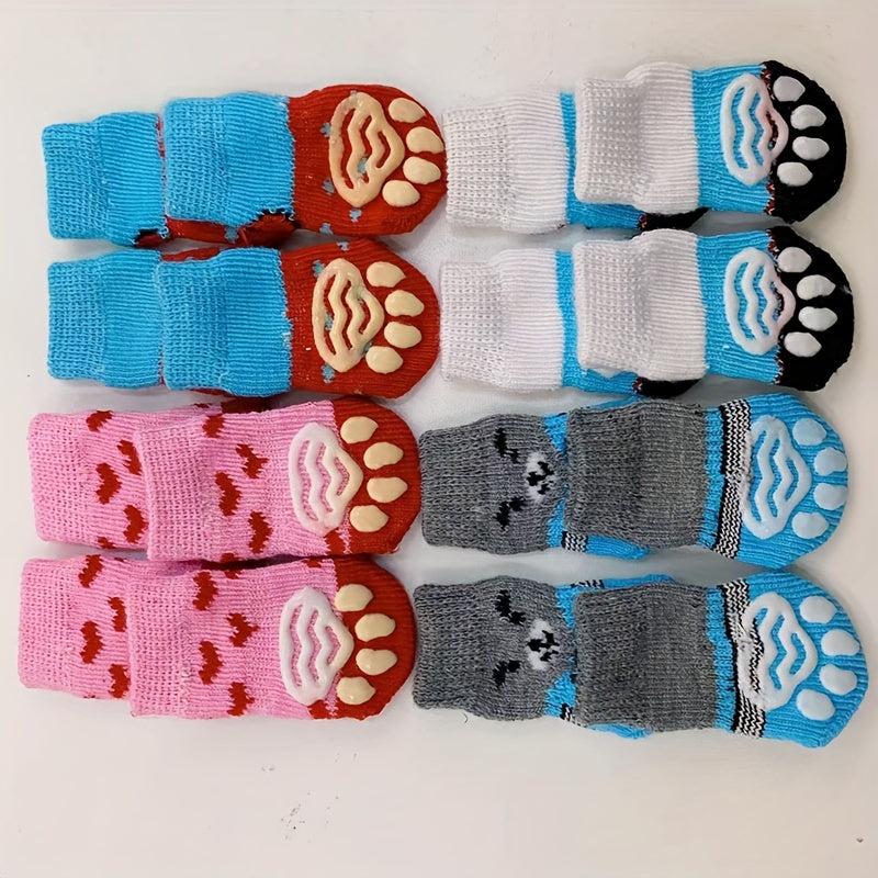 Non Slip Cartoon Cat Socks for Indoor & Outdoor Pet Wear