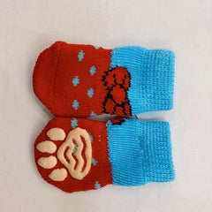 Non Slip Cartoon Cat Socks for Indoor & Outdoor Pet Wear