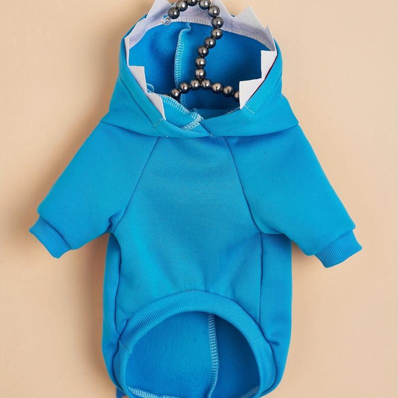 Cartoon Shark Pet Hoodie Dog Warm Clothes