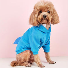 Cartoon Shark Pet Hoodie Dog Warm Clothes