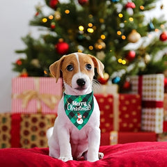 Christmas Pet Saliva Towel Plaid Neck Bib For Holiday Party