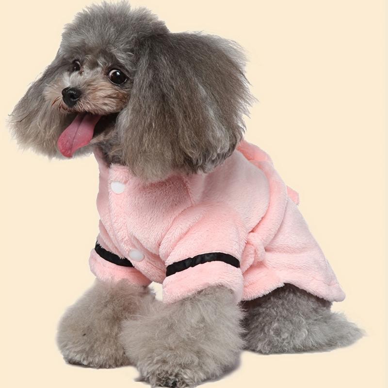 Absorbent Pet Bathrobe with Hood Quick Drying Dog Bath Towel