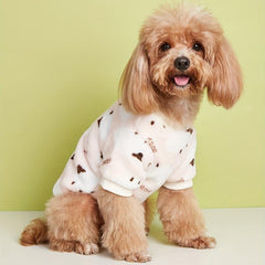Cartoon Animals Pet Flannel Sweater for Autumn and Winter
