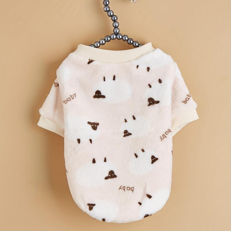 Cartoon Animals Pet Flannel Sweater for Autumn and Winter
