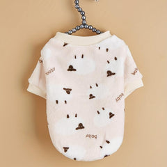 Cartoon Animals Pet Flannel Sweater for Autumn and Winter