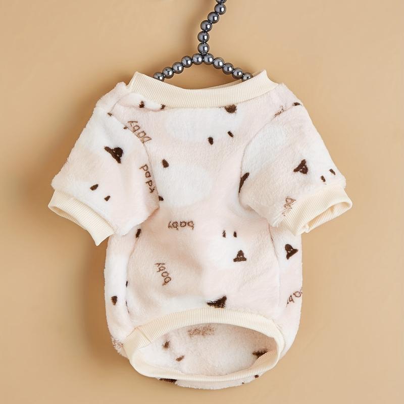 Cartoon Animals Pet Flannel Sweater for Autumn and Winter