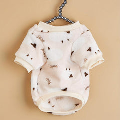 Cartoon Animals Pet Flannel Sweater for Autumn and Winter