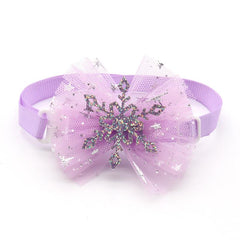Adjustable Chiffon Bow Tie Pet Dog Collar Necklace