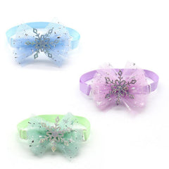 Adjustable Chiffon Bow Tie Pet Dog Collar Necklace
