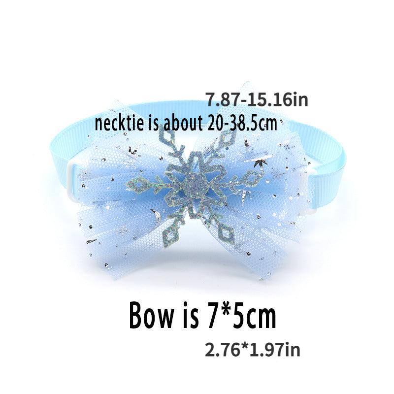 Adjustable Chiffon Bow Tie Pet Dog Collar Necklace
