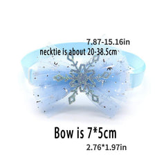 Adjustable Chiffon Bow Tie Pet Dog Collar Necklace